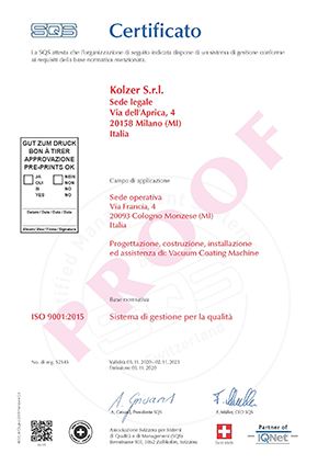 iso kolzer certificato